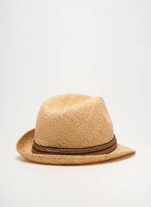 Chapeau imprimé rayures beige R MOUNTAIN homme