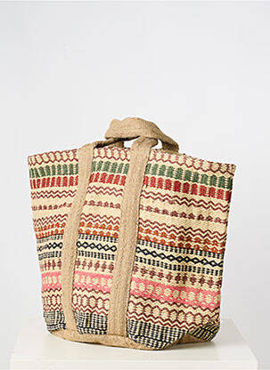 Sac type de porter main forme plage beige LE VOYAGE EN PANIER femme