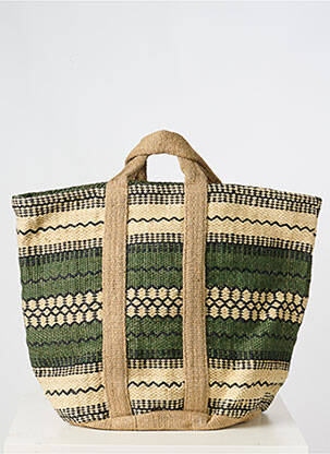 Sac type de porter main forme plage vert LE VOYAGE EN PANIER femme