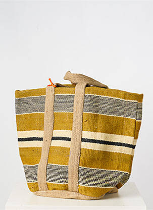 Sac type de porter main forme plage jaune LE VOYAGE EN PANIER femme