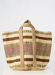 Sac type de porter main forme plage beige LE VOYAGE EN PANIER femme