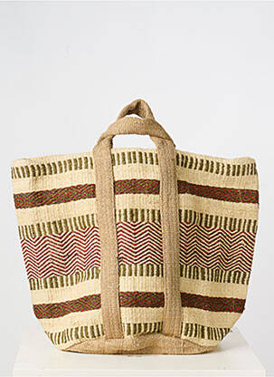 Sac type de porter main forme plage beige LE VOYAGE EN PANIER femme