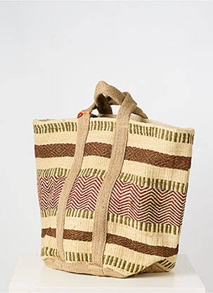 Sac type de porter main forme plage beige LE VOYAGE EN PANIER femme
