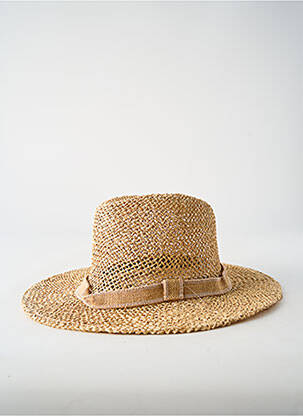 Chapeau forme chapeau paille beige COUSTILLERES femme