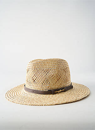 Chapeau forme chapeau paille beige COUSTILLERES femme