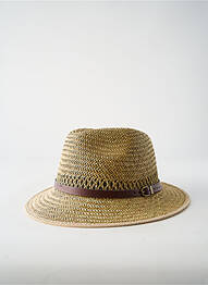 Chapeau forme chapeau paille marron COUSTILLERES femme