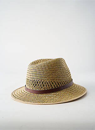 Chapeau forme chapeau paille marron COUSTILLERES femme
