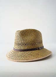 Chapeau forme chapeau paille marron clair COUSTILLERES femme