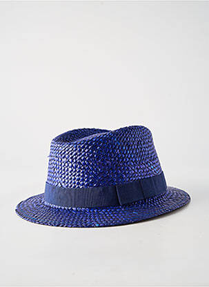 Chapeau forme chapeau paille bleu COUSTILLERES femme