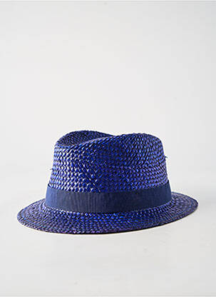 Chapeau forme chapeau paille bleu COUSTILLERES femme