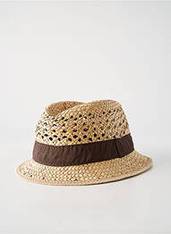 Chapeau forme chapeau paille marron COUSTILLERES femme