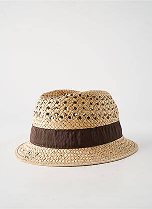 Chapeau forme chapeau paille marron COUSTILLERES femme