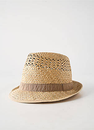Chapeau forme chapeau paille marron COUSTILLERES femme