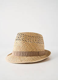 Chapeau forme chapeau paille marron COUSTILLERES femme