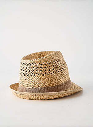 Chapeau forme chapeau paille marron COUSTILLERES femme