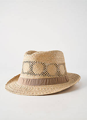 Chapeau forme chapeau paille marron COUSTILLERES femme