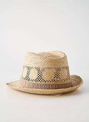 Chapeau forme chapeau paille marron COUSTILLERES femme
