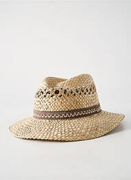 Chapeau forme chapeau paille marron COUSTILLERES femme