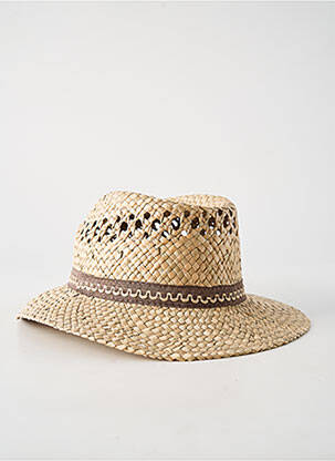 Chapeau forme chapeau paille marron COUSTILLERES femme