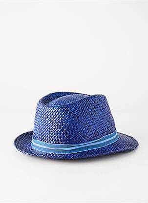 Chapeau forme chapeau paille bleu COUSTILLERES femme