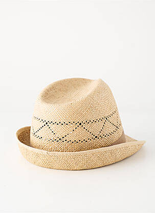 Chapeau forme chapeau paille marron COUSTILLERES femme