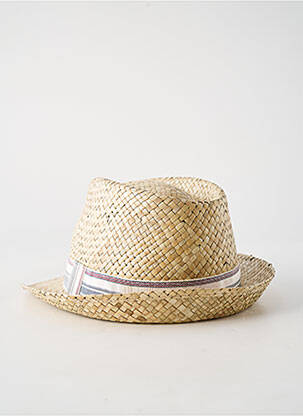 Chapeau imprimé rayures beige CRAMBES homme