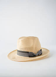 Chapeau imprimé rayures beige CRAMBES homme