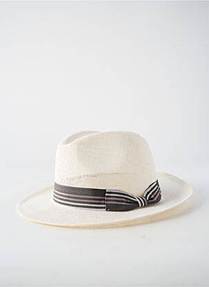 Chapeau imprimé rayures blanc CRAMBES homme