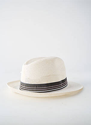 Chapeau imprimé rayures blanc CRAMBES homme