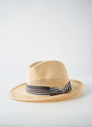 Chapeau imprimé rayures beige CRAMBES homme