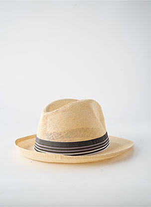 Chapeau imprimé rayures beige CRAMBES homme