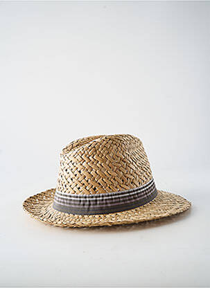 Chapeau imprimé rayures beige CRAMBES homme
