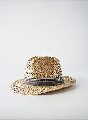 Chapeau imprimé rayures beige CRAMBES homme