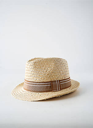 Chapeau imprimé rayures marron CRAMBES homme