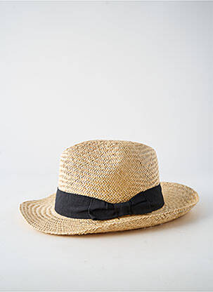 Chapeau forme chapeau paille noir CRAMBES femme