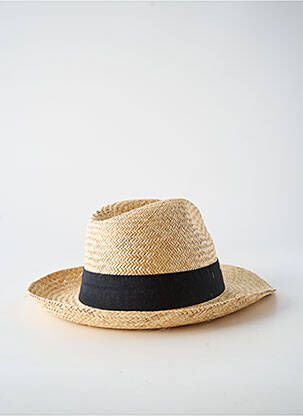 Chapeau forme chapeau paille noir CRAMBES femme