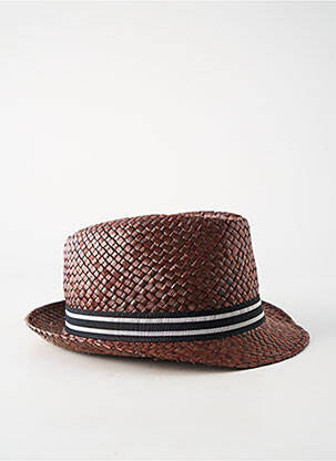 Chapeau imprimé rayures marron CRAMBES homme