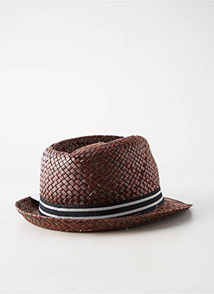 Chapeau imprimé rayures marron CRAMBES homme