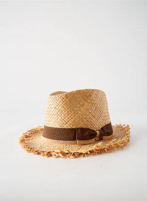 Chapeau forme chapeau paille marron CRAMBES femme