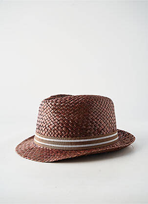 Chapeau imprimé rayures marron CRAMBES homme
