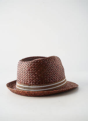 Chapeau imprimé rayures marron CRAMBES homme