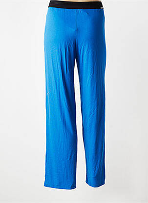 Pantalon droit stretch taille normale bleu MALOKA femme