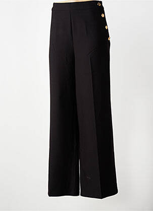 Pantalon large fermeture zip latéral taille normale noir VILA femme