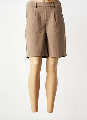 Bermuda taille élastique taille normale marron OBJECT femme