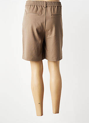 Bermuda taille élastique taille normale marron OBJECT femme