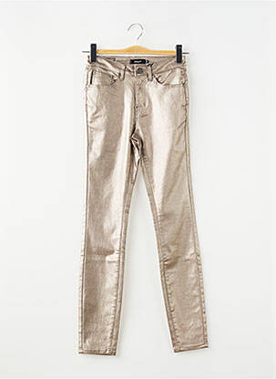 Pantalon slim stretch taille normale or DEELUXE femme