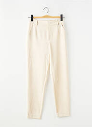 Pantalon droit stretch taille normale beige VILA femme