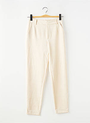 Pantalon droit stretch taille normale beige VILA femme