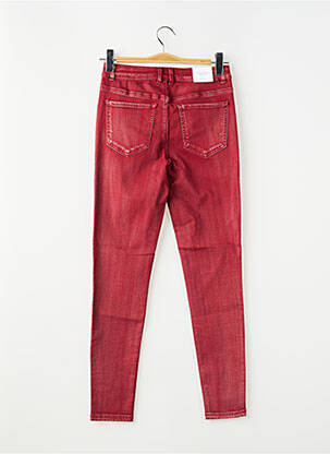 Jeans coupe slim stretch taille normale rouge VILA femme