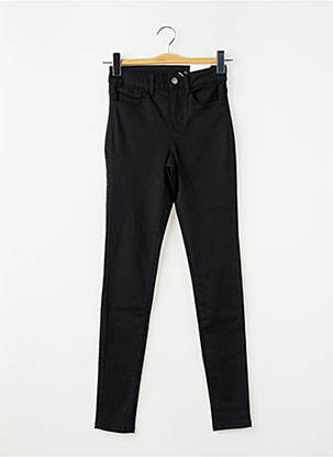 Pantalon slim tissage popeline taille normale noir VILA femme